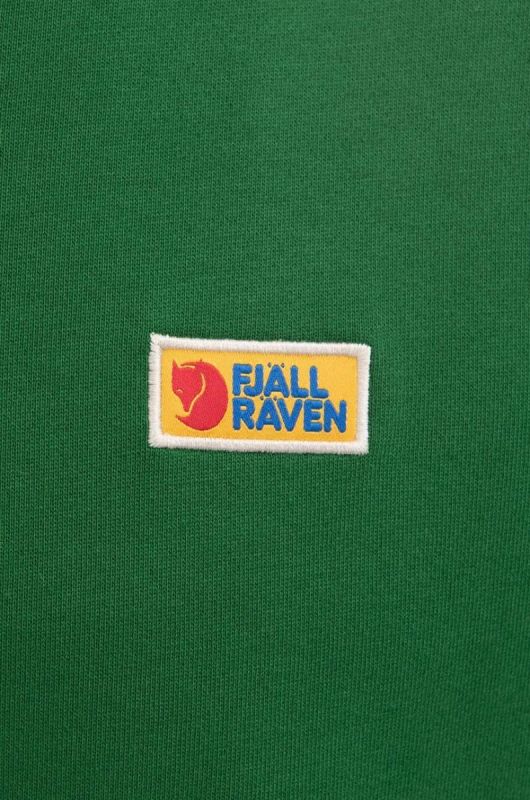 Бавовняна кофта Fjallraven Vardag чоловіча колір зелений з аплікацією F87070.678-678 фото 2