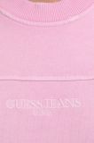 Бавовняна кофта Guess Guess Classic Logo Crewneck M2BQ01KBB40 чоловіча колір рожевий однотонна M2BQ01.KBB40-A400