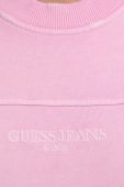 Бавовняна кофта Guess Guess Classic Logo Crewneck M2BQ01KBB40 чоловіча колір рожевий однотонна M2BQ01.KBB40-A400