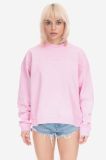 Бавовняна кофта Guess Guess Classic Logo Crewneck M2BQ01KBB40 чоловіча колір рожевий однотонна M2BQ01.KBB40-A400