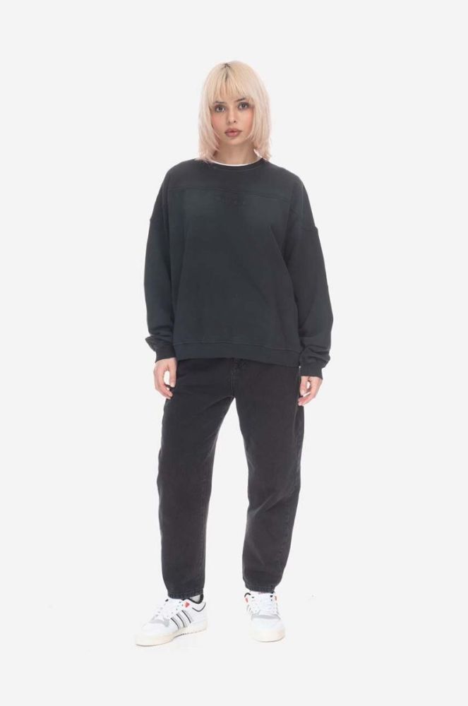 Бавовняна кофта Guess Guess Classic Logo Crewneck M2BQ01KBB40 чоловіча колір чорний однотонна M2BQ01.KBB40-A400 фото 10
