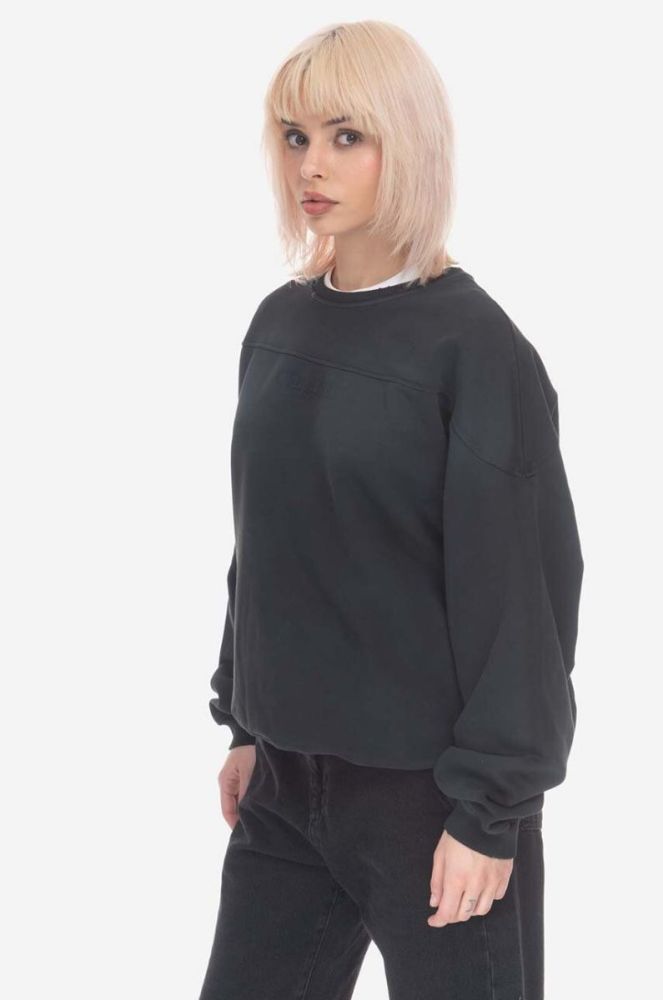 Бавовняна кофта Guess Guess Classic Logo Crewneck M2BQ01KBB40 чоловіча колір чорний однотонна M2BQ01.KBB40-A400 фото 9