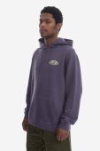 Бавовняна кофта Gramicci Ash чоловіча колір фіолетовий з капюшоном з принтом G3SU.J062-ash