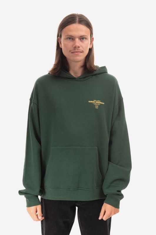 Кофта Guess Originals Go Harper Ls Hoodie колір зелений з капюшоном з принтом M2BQ05.K9YH1-F82E фото 2