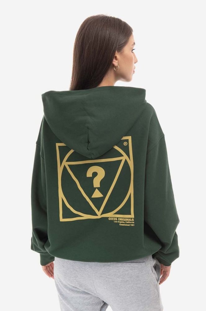 Кофта Guess Originals Go Harper Ls Hoodie колір зелений з капюшоном з принтом M2BQ05.K9YH1-F82E фото 6