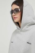 Бавовняна кофта Preach колір сірий з капюшоном меланж