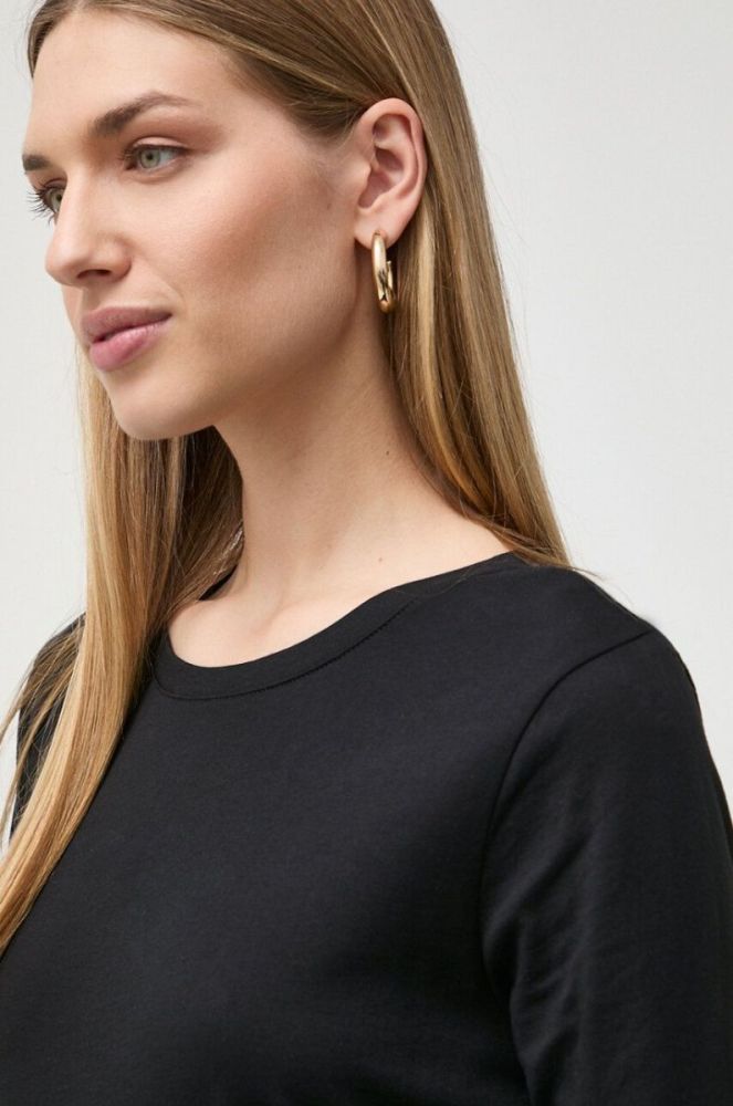 Бавовняний лонгслів Armani Exchange колір чорний (2566809) фото 5