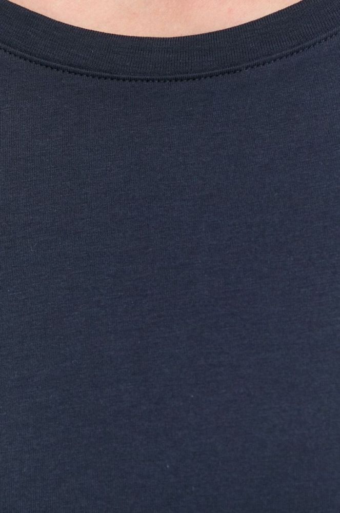 Бавовняний лонгслів Armani Exchange колір синій фото 5