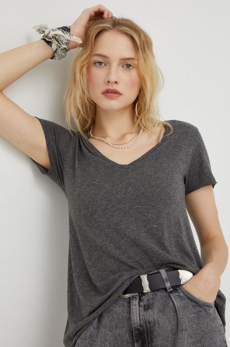 Футболка American Vintage жіноча колір сірий (2596268)