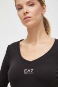 Лонгслів EA7 Emporio Armani жіночий колір чорний (3319424)