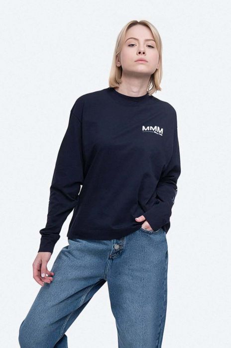 Бавовняний лонгслів Wood Wood Astrid колір бордовий 12021505.2434-BrightWhit