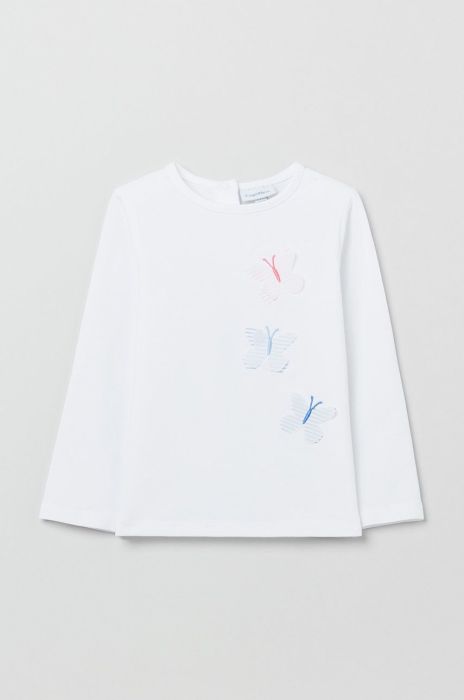 Дитячий лонгслів OVS колір білий (2454448)