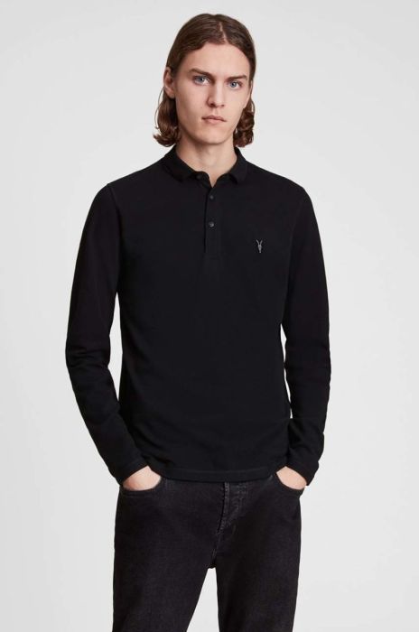 AllSaints - Лонгслів Reform Polo колір чорний (854320)