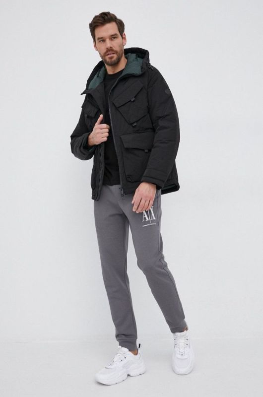 Бавовняний лонгслів Armani Exchange колір чорний з принтом (1754392) фото 2
