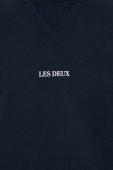Бавовняна кофта Les Deux чоловіча колір синій з принтом (3035074)