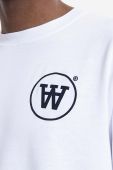 Бавовняний лонгслів Wood Wood Mak колір білий з принтом 10145405.2323-WHITE