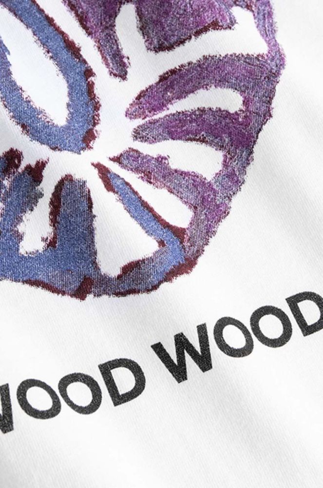 Бавовняний лонгслів Wood Wood Mark Paisley Long Sleeve колір білий з принтом 12115401.2489-BRIGHTW фото 5