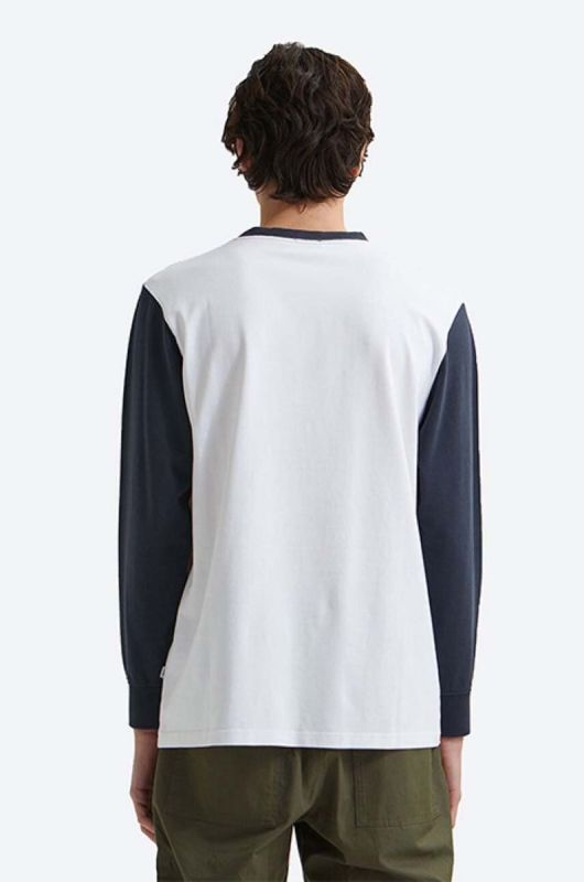 Бавовняний лонгслів Wood Wood Mark IVY Longsleeve колір білий з принтом 12135401.2489-WHITE фото 2