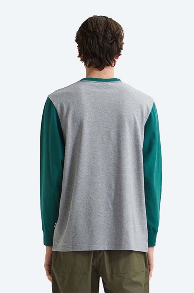 Бавовняний лонгслів Wood Wood Mark IVY Longsleeve колір сірий з принтом 12135401.2489-WHITE фото 2