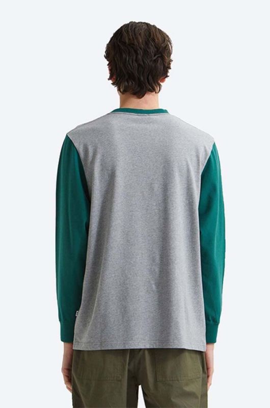 Бавовняний лонгслів Wood Wood Mark IVY Longsleeve колір сірий з принтом 12135401.2489-WHITE фото 2