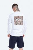 Бавовняний лонгслів Wood Wood Han колір білий з принтом 11935408.2334-BRIGHTWHIT