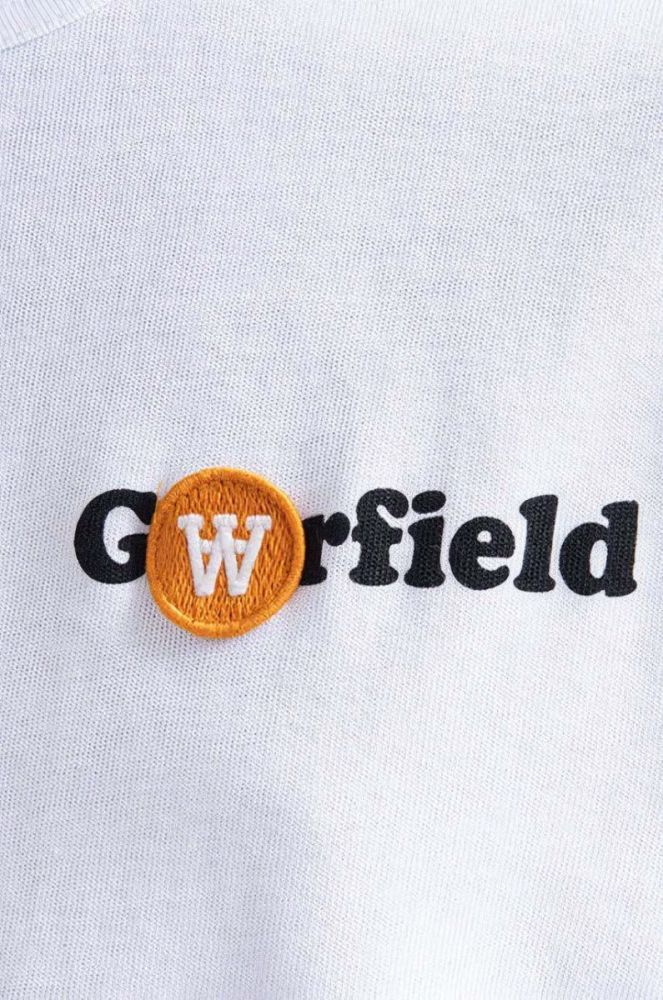 Бавовняний лонгслів Wood Wood X Garfield колір білий з принтом 30045402.2323-WHITE фото 4