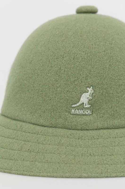 Капелюх Kangol колір зелений вовна фото 2