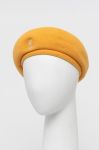 Вовняний берет Kangol колір жовтий вовна Вовняний берет Kangol колір жовтий вовна