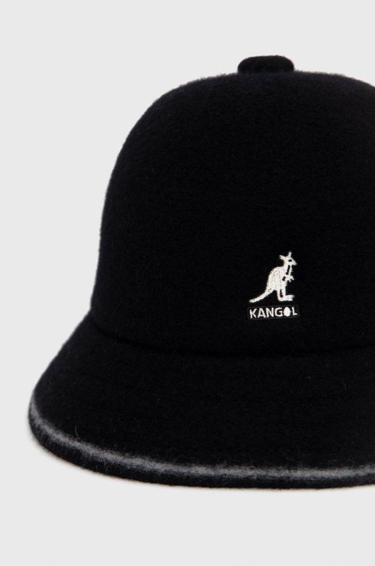 Вовняний капелюх Kangol колір чорний вовна K3181ST.BO013-BO013