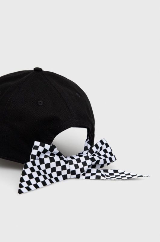 Бавовняна кепка Vans колір чорний з аплікацією VN0A4UM9Y281-BLACKWHITE фото 2
