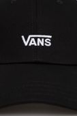 Бавовняна кепка Vans колір чорний з аплікацією VN0A4UM9Y281-BLACKWHITE