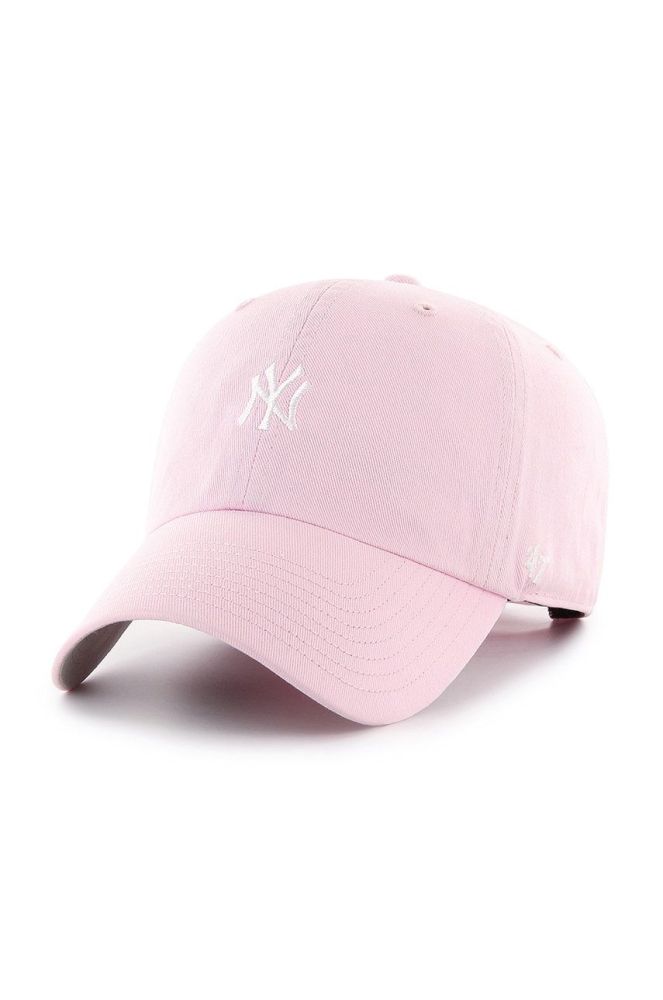 Кепка 47brand New York Yankees колір рожевий з аплікацією (2349942)