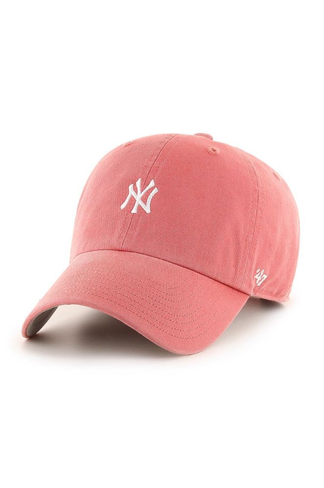 Кепка 47brand New York Yankees колір рожевий з аплікацією (2349941)