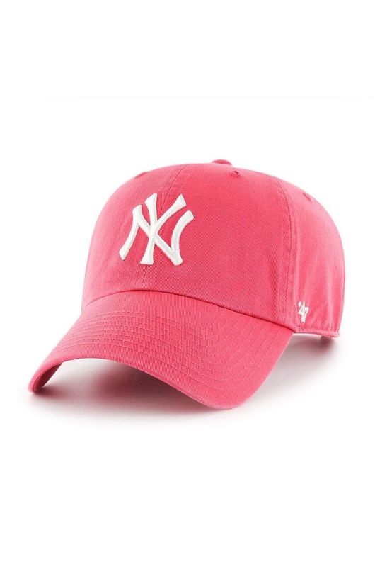Кепка 47brand New York Yankees колір рожевий з аплікацією (2349945)