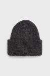 Шапка Pieces колір сірий з товстого трикотажу Шапка Pieces колір сірий з товстого трикотажу