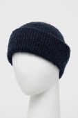 Шапка Pieces колір синій з товстого трикотажу