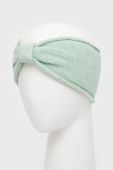Пов'язка з домішкою вовни Pieces колір зелений (2646232)