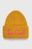 Шапка з домішкою вовни MC2 Saint Barth колір жовтий з товстого трикотажу