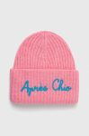 Шапка з домішкою вовни MC2 Saint Barth колір рожевий з товстого трикотажу (2847107) Шапка з домішкою вовни MC2 Saint Barth колір рожевий з товстого трикотажу (2847107)