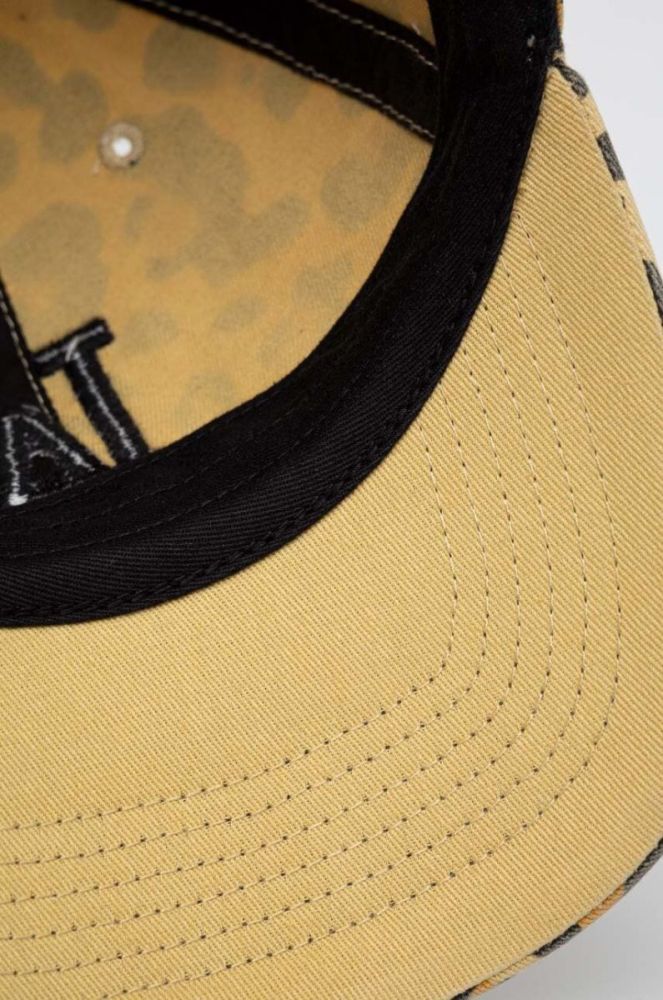Бавовняна бейсболка 47brand MLB Los Angeles Dodgers колір бежевий з аплікацією (3599511) фото 3