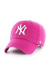 Бавовняна бейсболка 47brand MLB New York Yankees колір рожевий з аплікацією (3452932) Бавовняна бейсболка 47brand MLB New York Yankees колір рожевий з аплікацією (3452932)