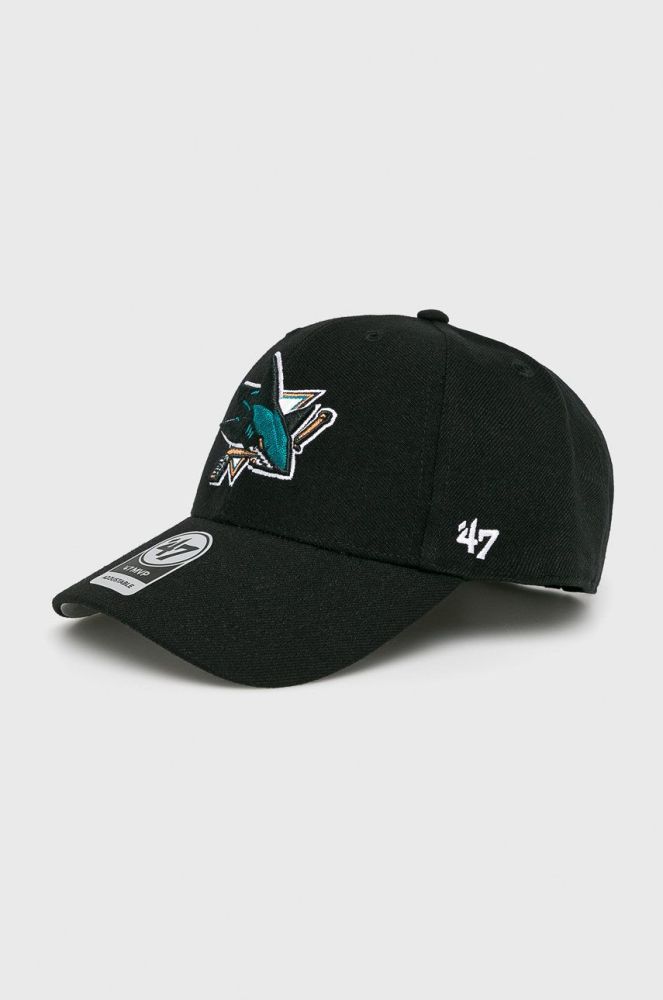 47brand - Кепка San Jose Sharks колір чорний