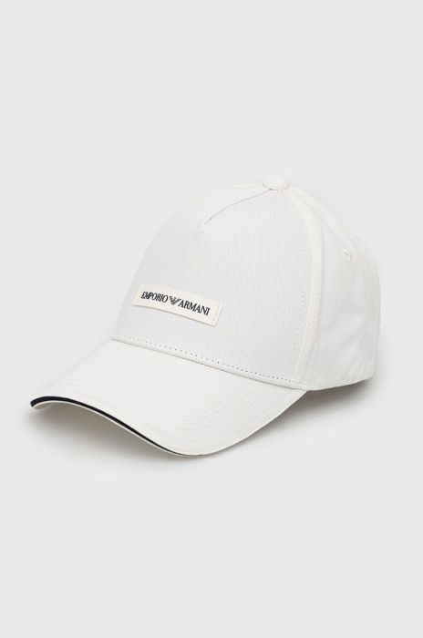 Бавовняна бейсболка Emporio Armani колір чорний з аплікацією (2750669)