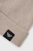 Шапка Emporio Armani колір бежевий