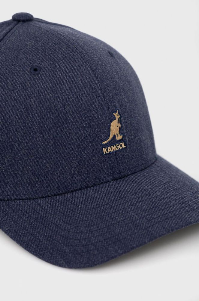 Кепка з домішкою вовни Kangol колір синій з аплікацією фото 2