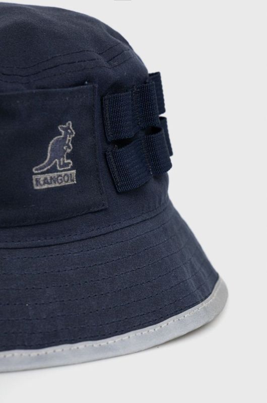 Бавовняний капелюх Kangol колір синій з бавовни фото 2