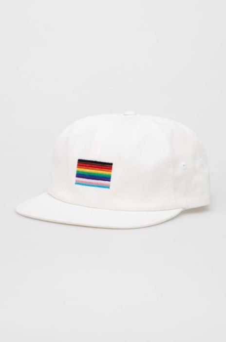 Бавовняна бейсболка Vans колір білий з аплікацією (3204423)