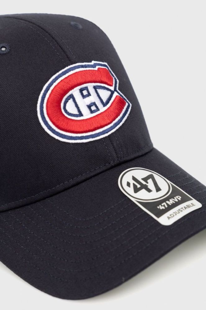 Кепка 47brand Montreal Canadiens колір синій з аплікацією фото 2