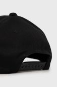 Бавовняна кепка Armani Exchange колір чорний з принтом