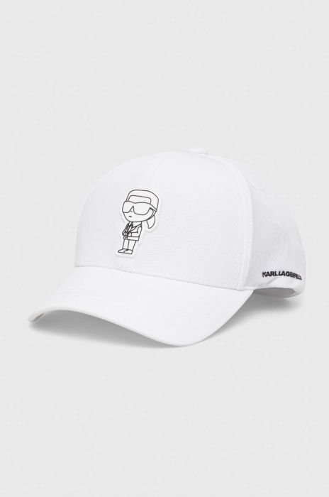 Кепка Karl Lagerfeld колір білий з аплікацією (3250326)